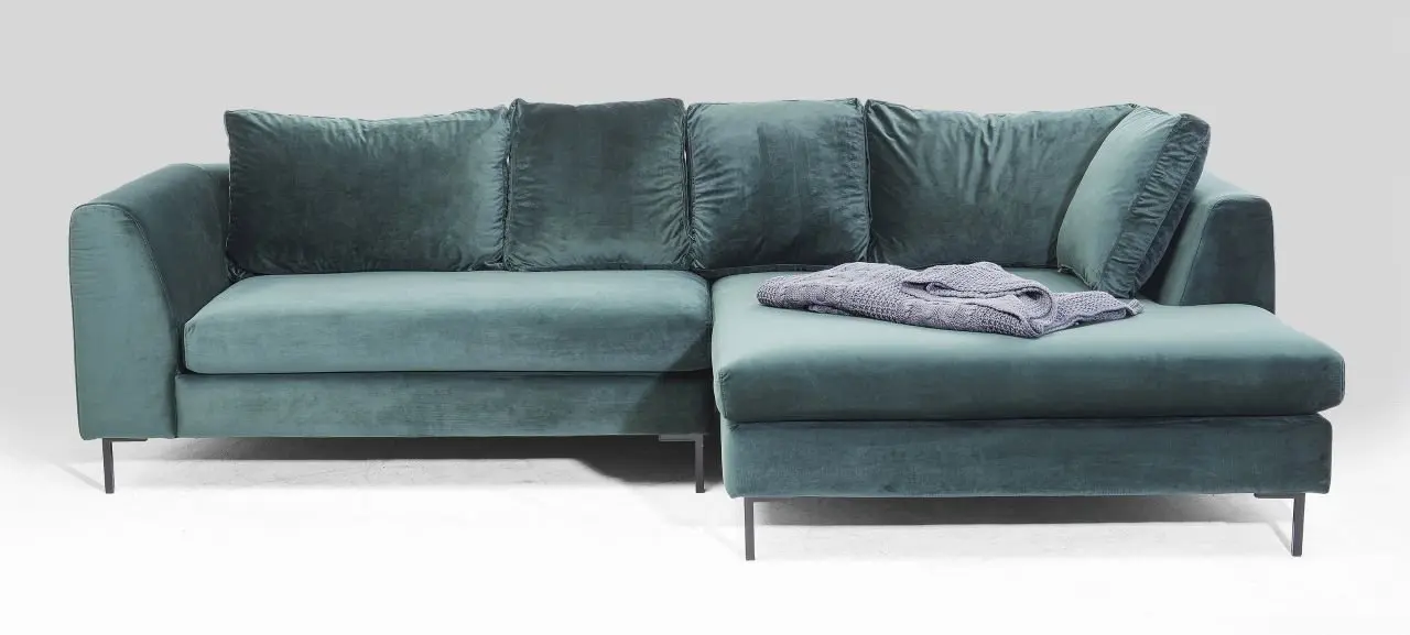 KARE Ecksofa Black Gianna Velvet 83569