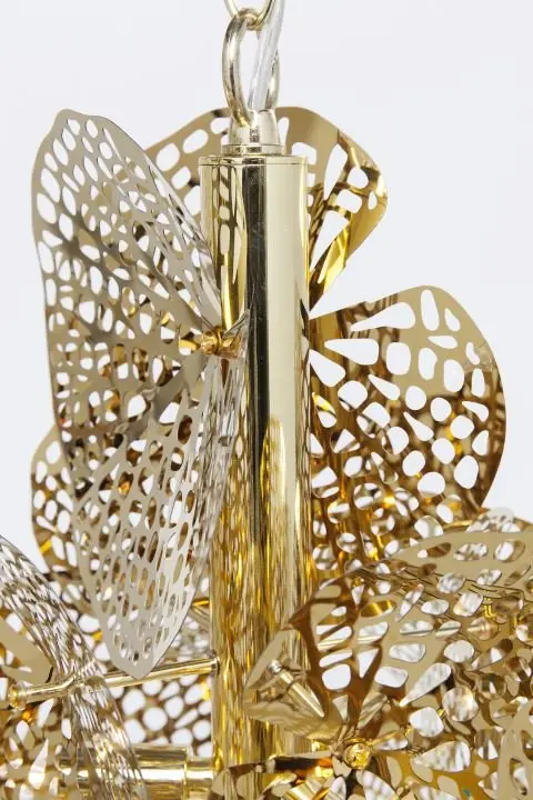 KARE Hängeleuchte Leaf Gold 51298