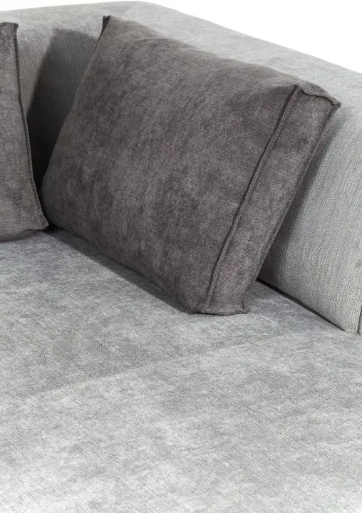 KARE Sofa Infinity Ottomane Grau 81323