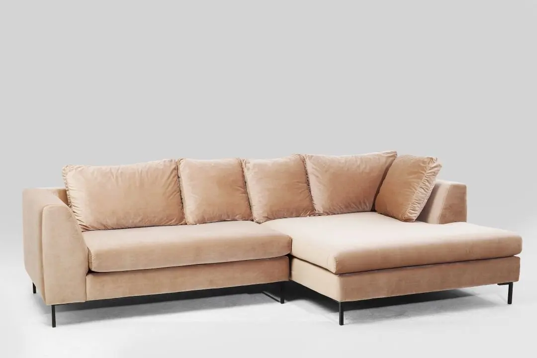 KARE Ecksofa Black Gianna Velvet 83568