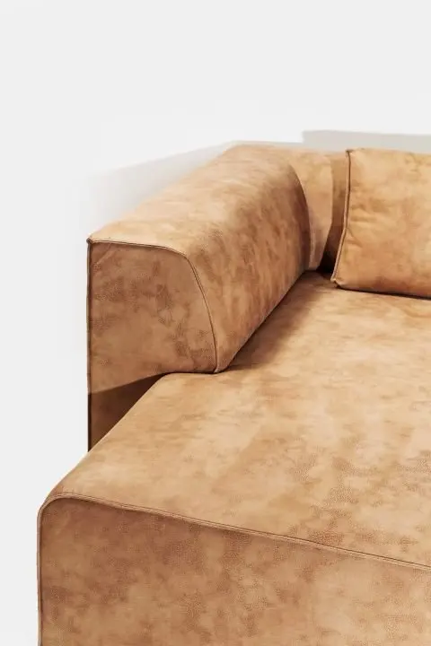 KARE Sofa Infinity Ottomane Cognac 78968