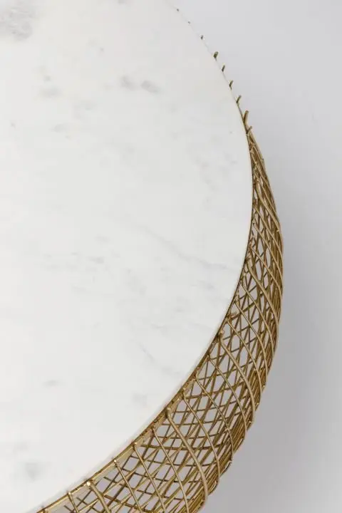 KARE Couchtisch Cesta Marmor Gold 84062