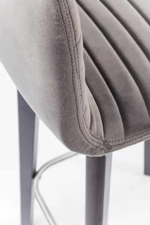 KARE Barhocker Lara Velvet Silver 81235