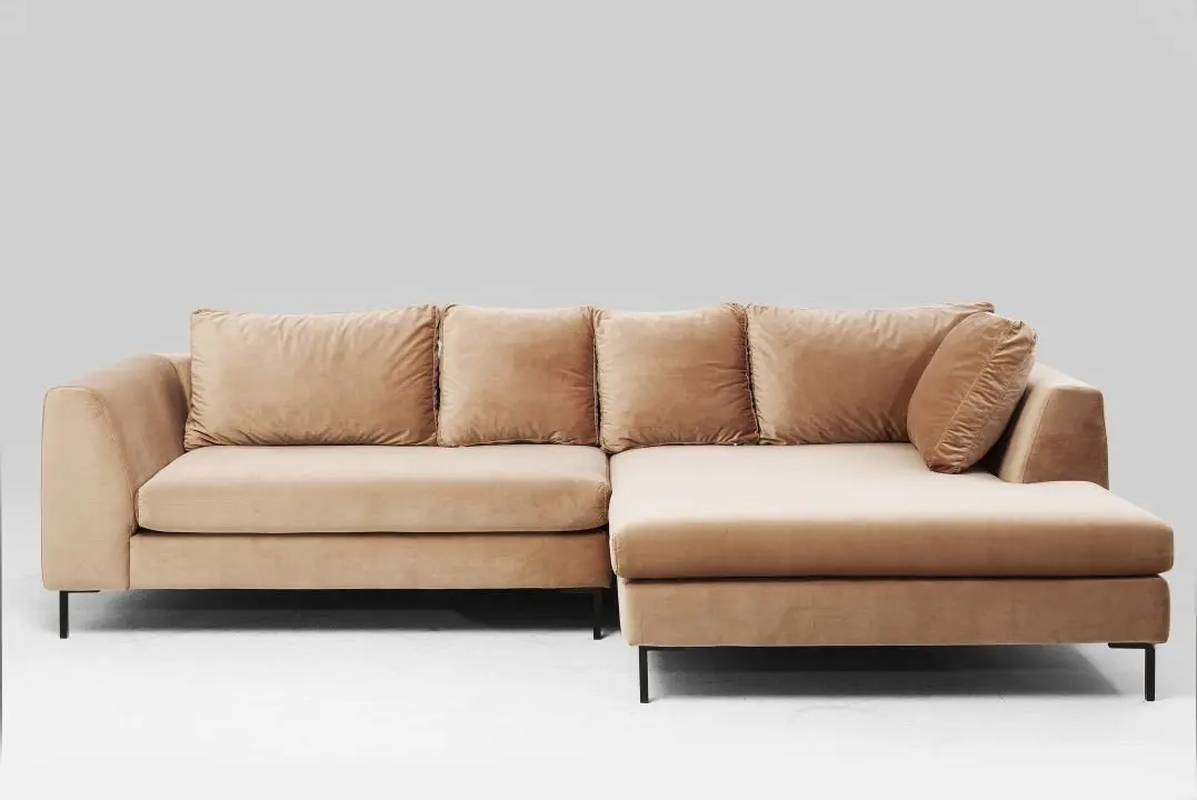 KARE Ecksofa Black Gianna Velvet 83568