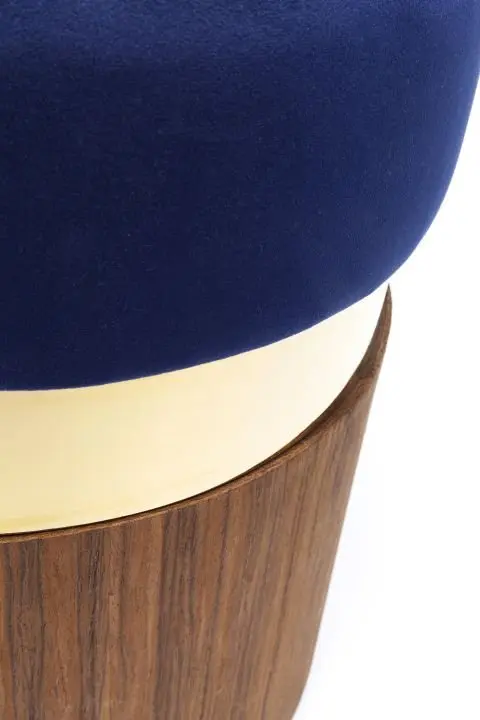 KARE Hocker Lilly Blau Ø39cm 84259