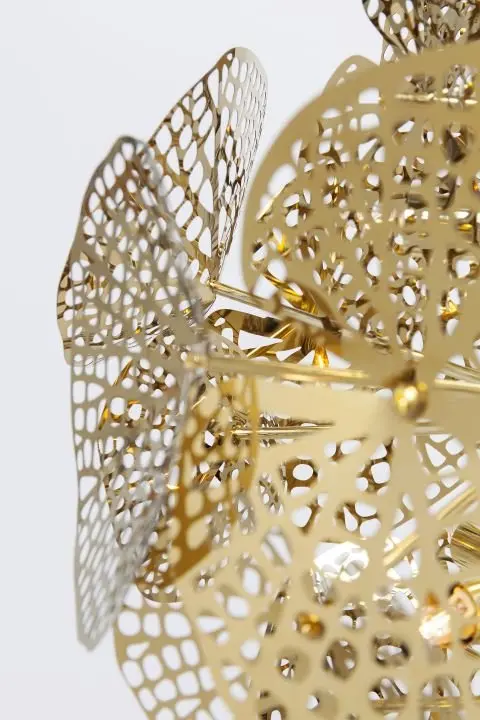 KARE Hängeleuchte Leaf Gold 51298