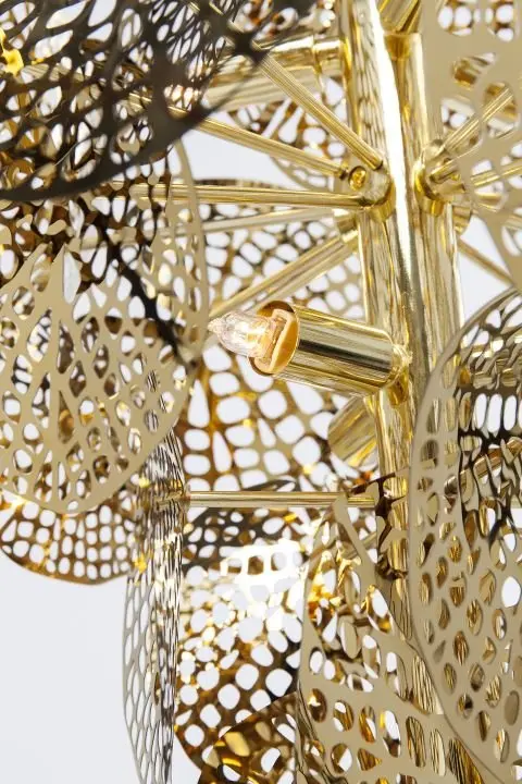 KARE Hängeleuchte Leaf Gold 51298