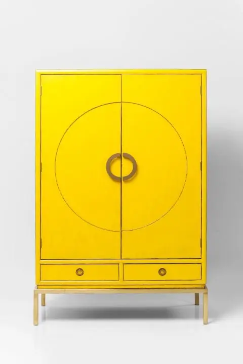 KARE Schrank Disk Yellow 82772