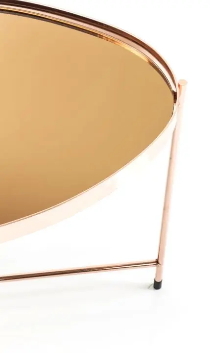 KARE Couchtisch Miami Oval Rosegold 82741