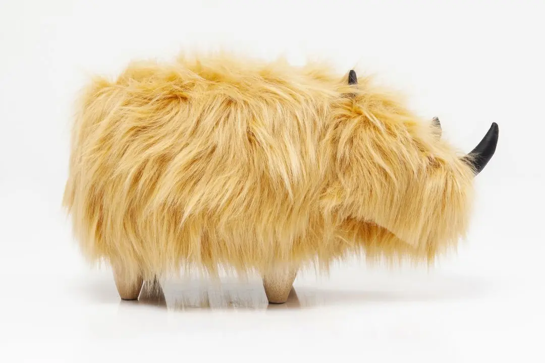 KARE Hocker Rhino Fur Braun 83278
