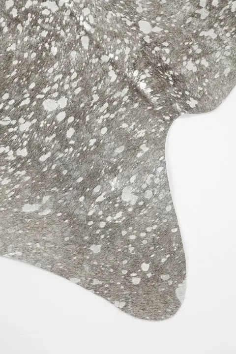 KARE Teppich Hide Acid Wash Silber 39960