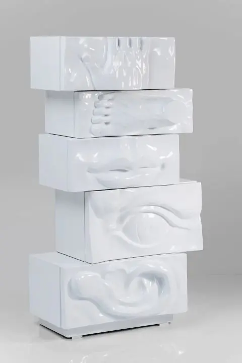 KARE Hochkommode Body Art Weiß 81559