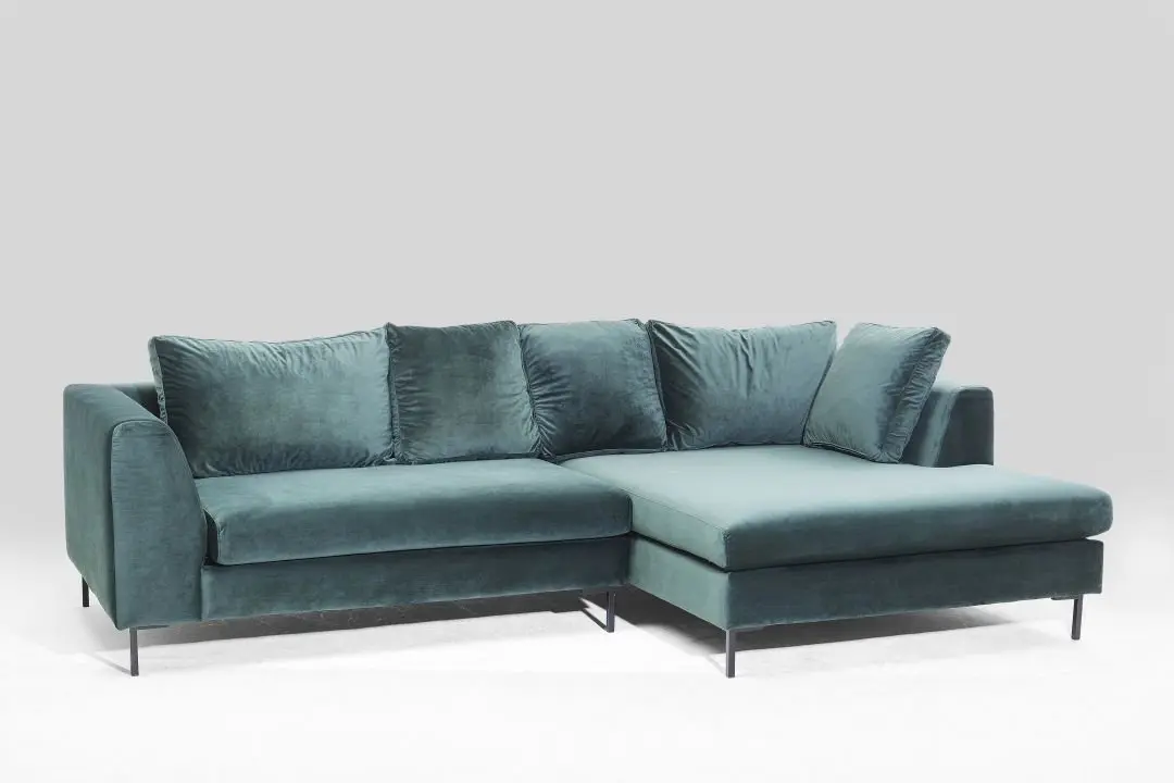 KARE Ecksofa Black Gianna Velvet 83569