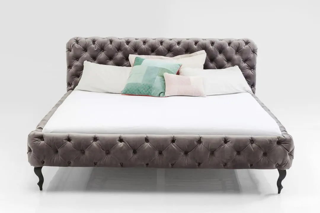 KARE Bett Desire Velvet Silbergrau 80635