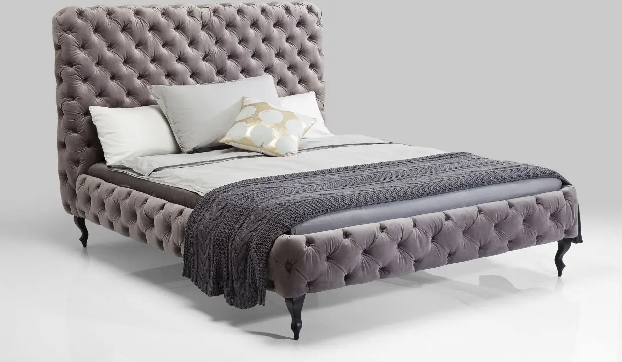 KARE Bett Desire Hoch Silbergrau 81227