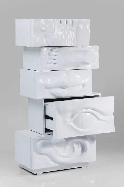 KARE Hochkommode Body Art Weiß 81559