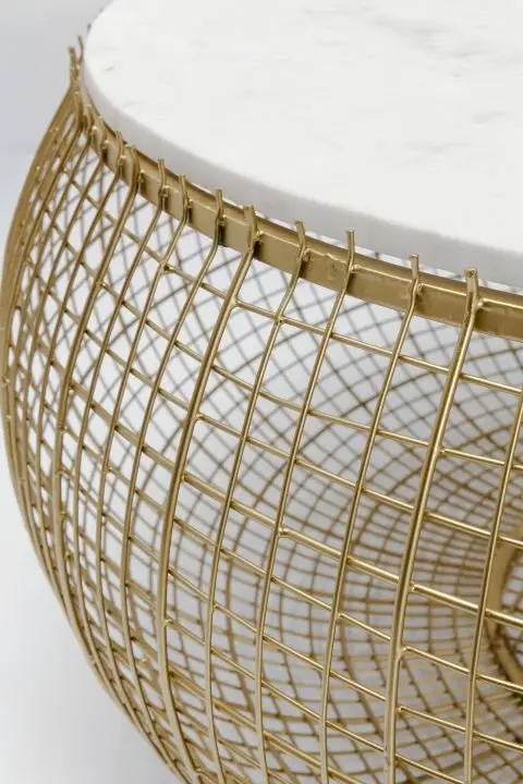 KARE Couchtisch Cesta Marmor Gold 84062