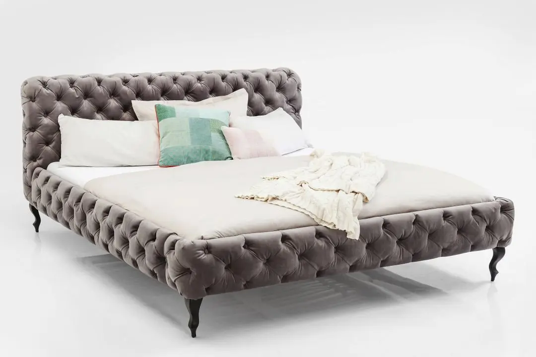 KARE Bett Desire Velvet Silbergrau 80636