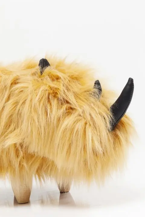 KARE Hocker Rhino Fur Braun 83278