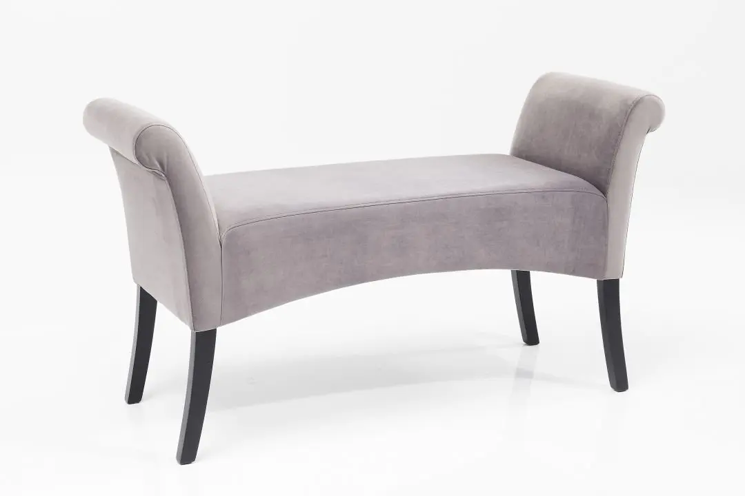 KARE Bank Motley Velvet Silvergrey 83296