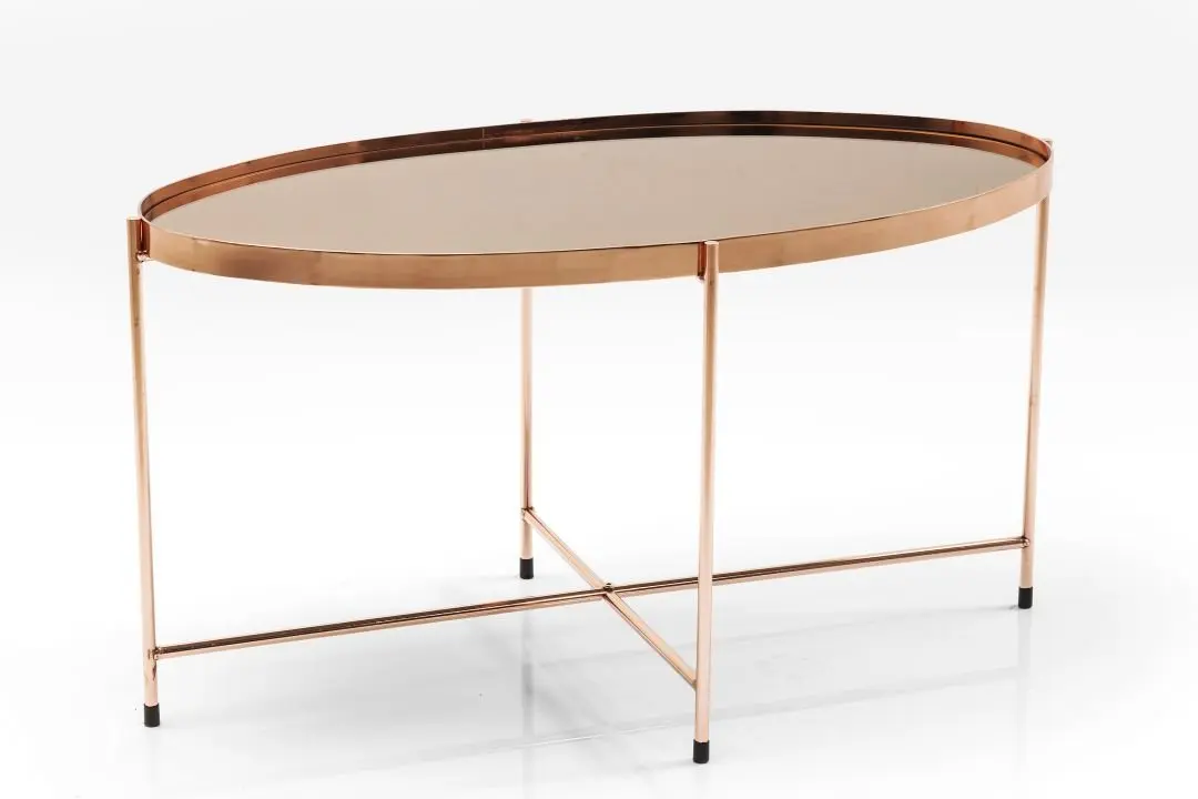 KARE Couchtisch Miami Oval Rosegold 82741