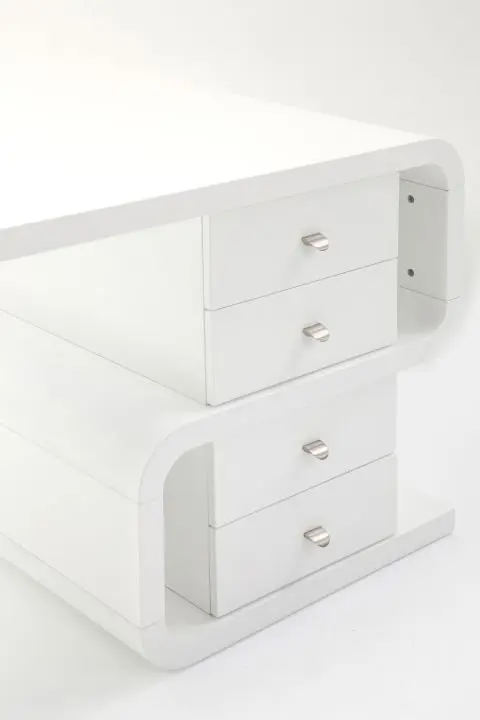 KARE White Club Schreibtisch Snake 75193