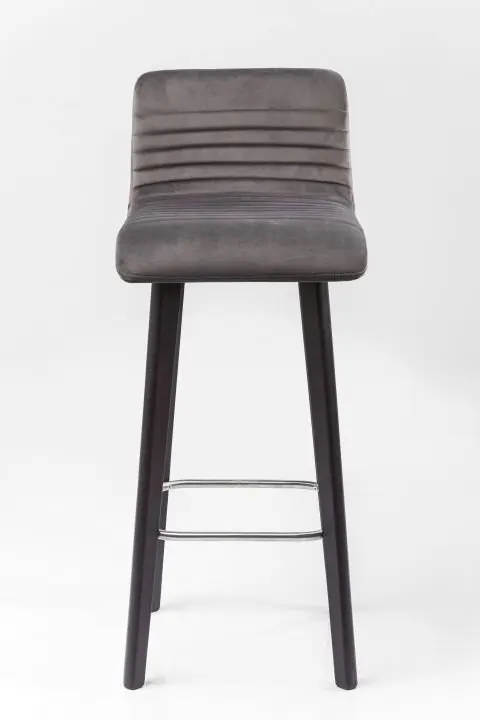 KARE Barhocker Lara Velvet Silver 81235