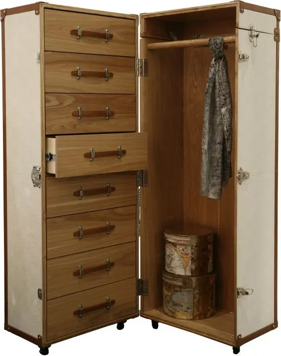 KARE Schrankkoffer Croco White 73934