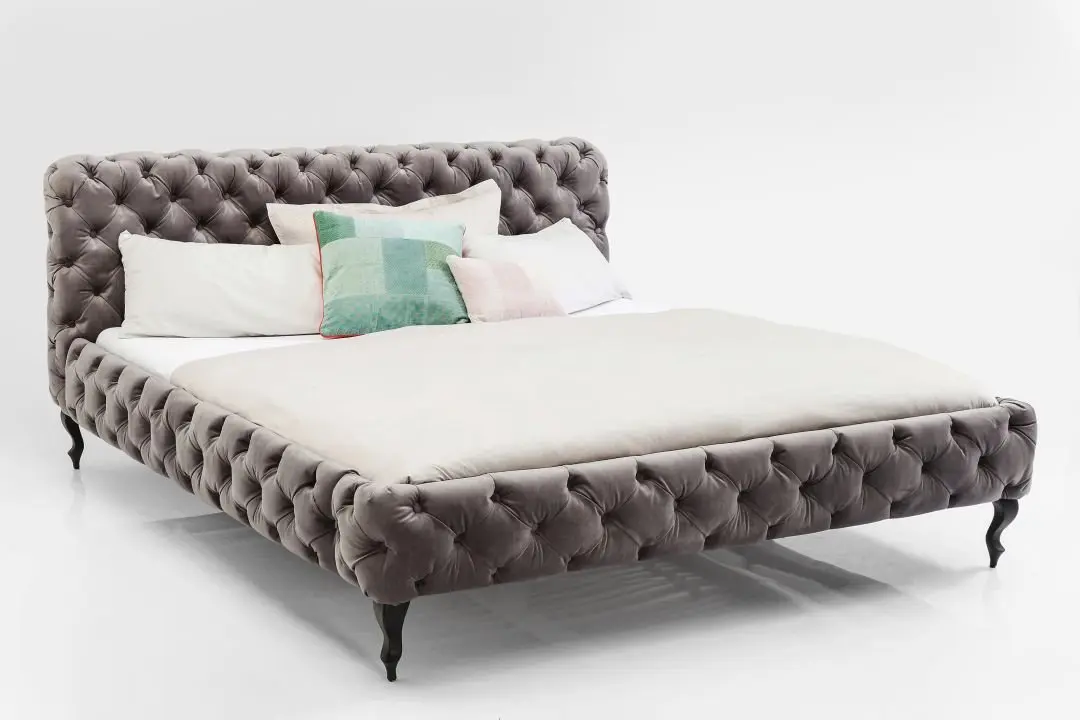 KARE Bett Desire Velvet Silbergrau 80635