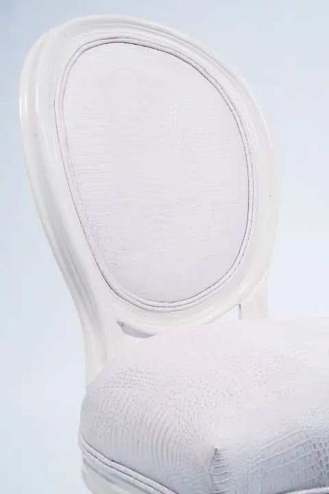 KARE Stuhl Louis White Crocodile 74296