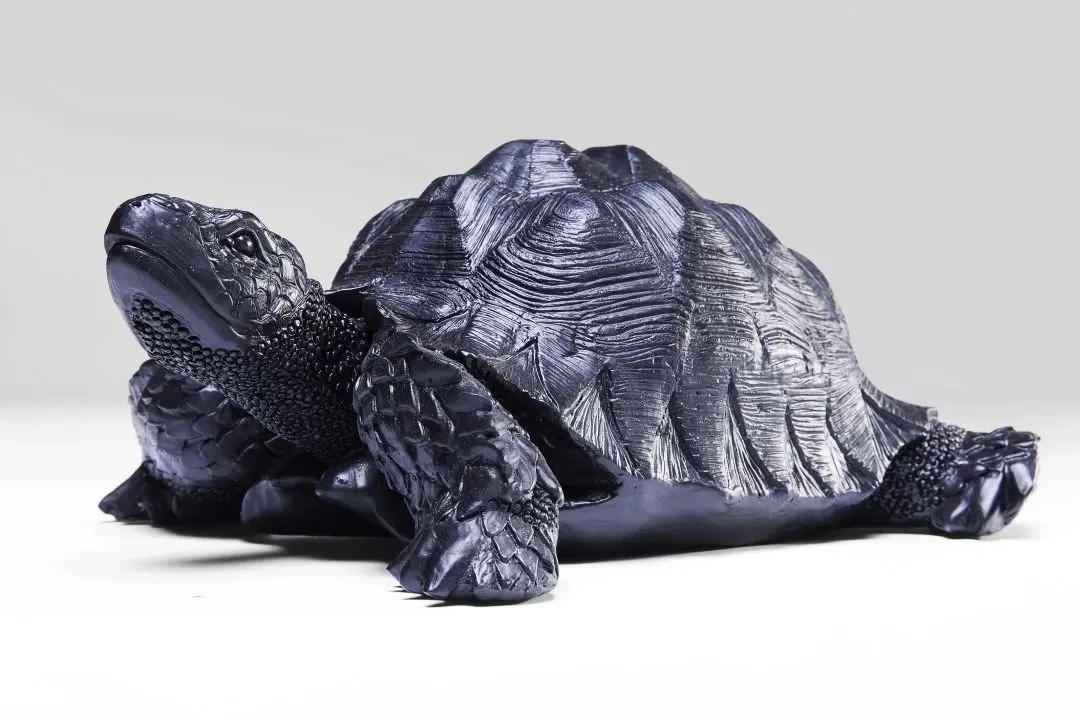 KARE Deko Figur Turtle Schwarz 60750