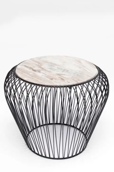 KARE Beistelltisch Beam Grau Marmor 84093