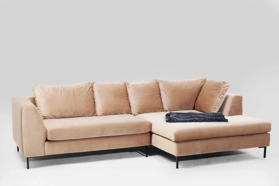 KARE Ecksofa Black Gianna Velvet 83568