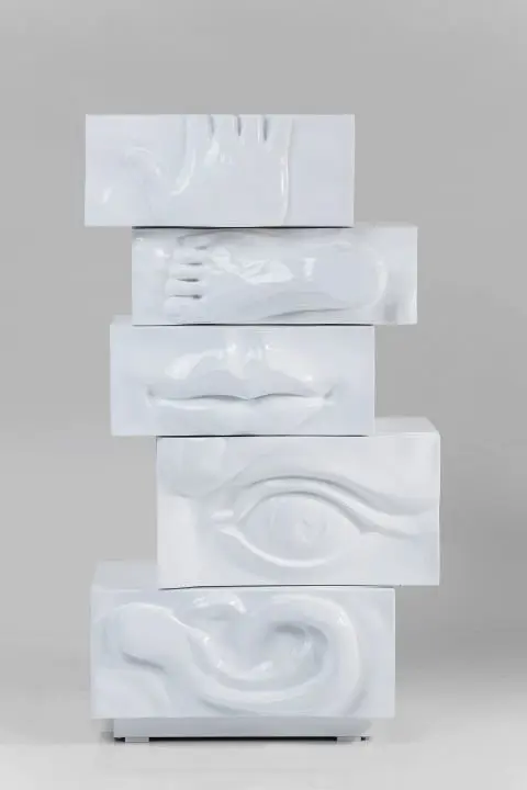 KARE Hochkommode Body Art Weiß 81559