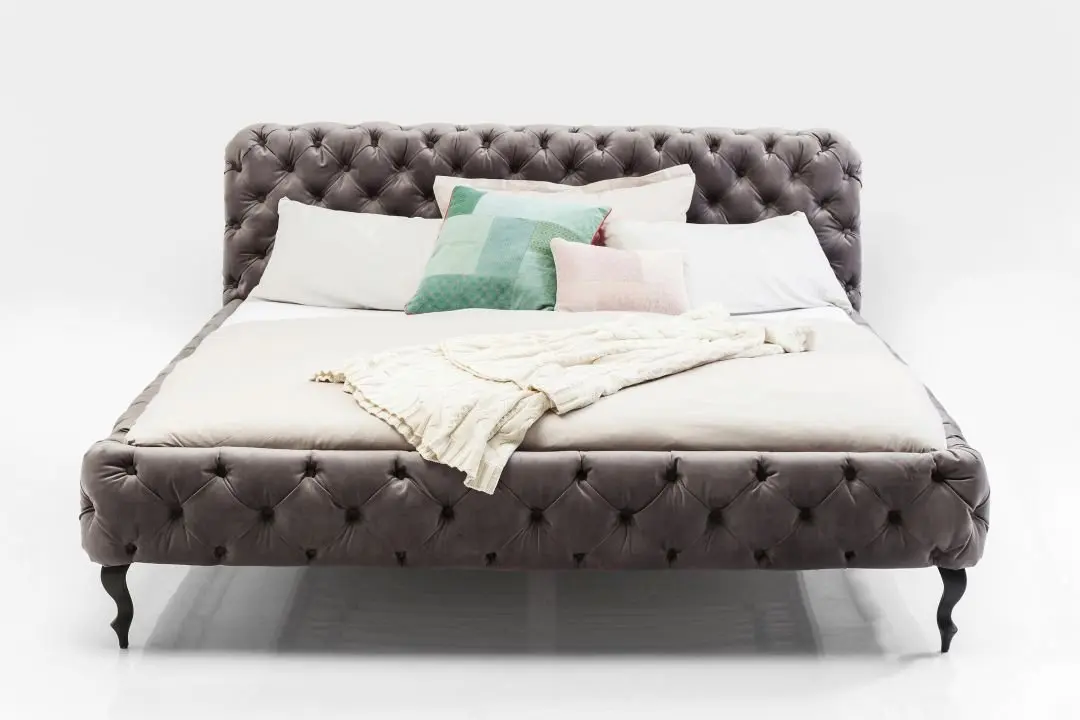 KARE Bett Desire Velvet Silbergrau 80636