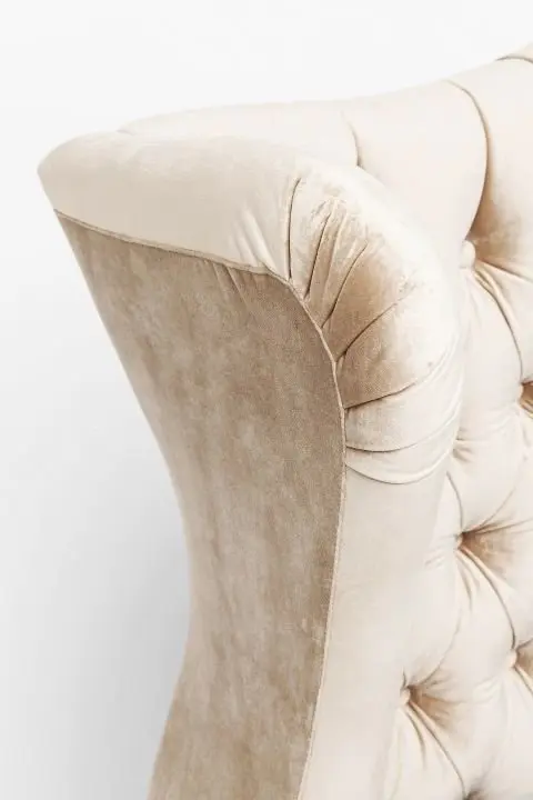 KARE Bett City Spirit Velvet Ecru 84034