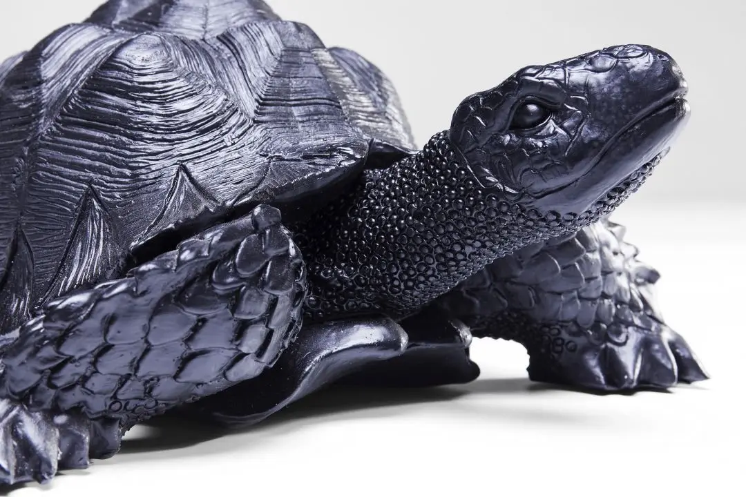 KARE Deko Figur Turtle Schwarz 60750