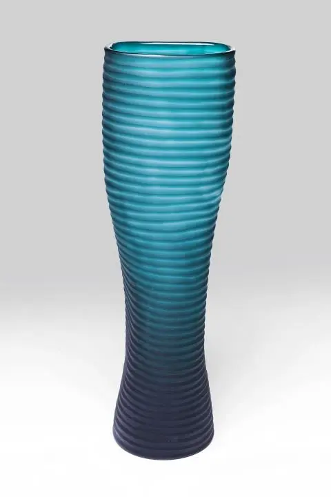 KARE Vase Swirl Turquoise 46cm 60920