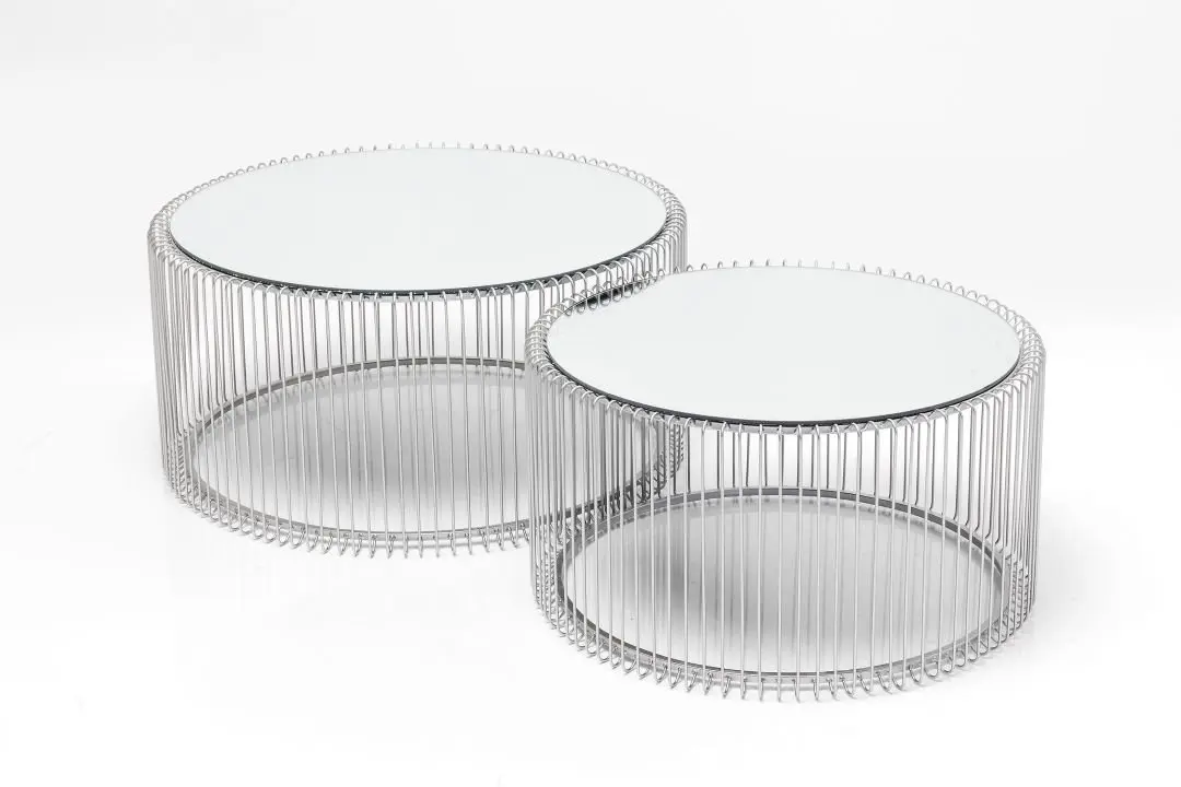 KARE Couchtisch Wire Silber 80898