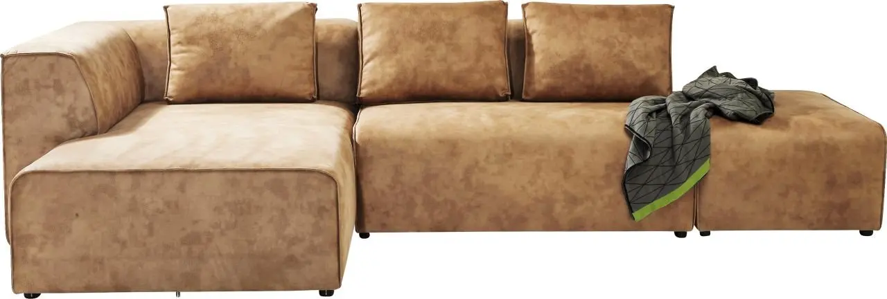 KARE Sofa Infinity Ottomane Cognac 78968