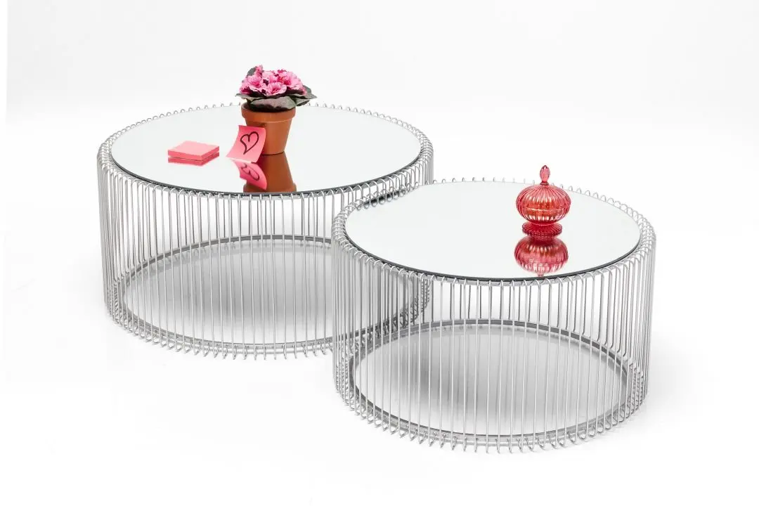 KARE Couchtisch Wire Silber 80898