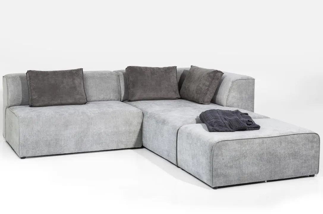 KARE Sofa Infinity Ottomane Grau 81323