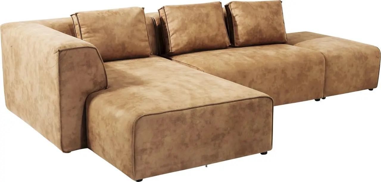 KARE Sofa Infinity Ottomane Cognac 78968