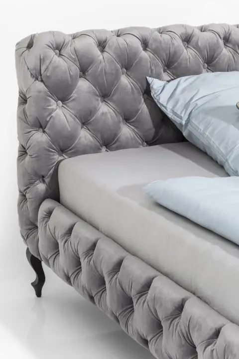 KARE Bett Desire Velvet Silbergrau 80635